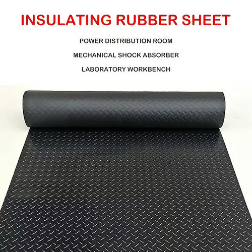 1pc rubber floor mat garage and shop floor mat willow black 100cm*300cm 39.37in*118.11in. Suitable for garages